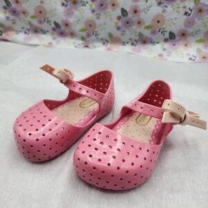 🌸SOLD🌸!Mini Melissa Girls Mini Furadinha X Pink Mary Janes szie 6 toddler girl